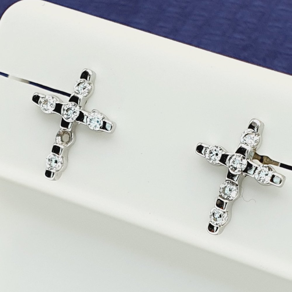 925 Sterling Silver CZ Stud Earrings for Women/Girl, US925P1015